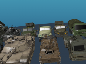 Miliary vehicles Modello 3D