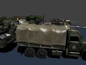 Miliary vehicles Modello 3D