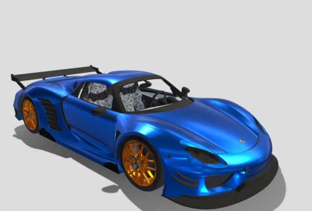 2015-포르쉐-918-와이드바디 3D 모델 .c4d .max .obj .3ds .fbx .stl .blend