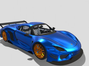 2015-porsche-918-geniş g&ouml;vde 3D Model