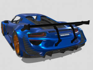 2015-포르쉐-918-와이드바디 3D 모델