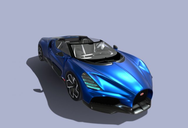 Bugatti-mistral-2023-ccd 3D Модель .c4d .max .obj .3ds .fbx .stl .blend 