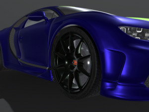 Bugatti-chiron-super-sport-sapphire 3D Модель