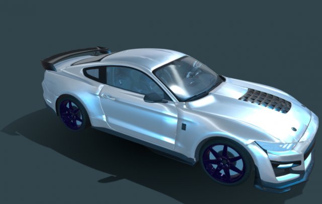 Mustang Shelby GT500 2020 Model 3D .c4d .max .obj .3ds .fbx .stl .blend 