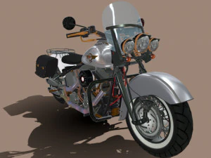 Harley-Davidson-Fat-Boy-Lo-Vintage-1992-V11 3D Modell