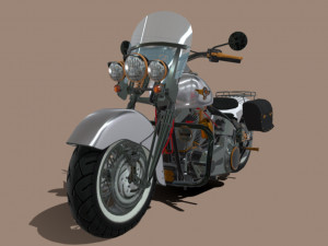 Harley-davidson-fat-boy-lo-vintage-1992-v11 3D Модель