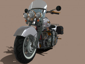 Harley-davidson-fat-boy-lo-vintage-1992-v11 3D Модель