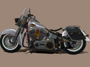 Harley-davidson-fat-boy-lo-vintage-1992-v11 3D Модель