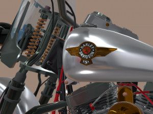 Harley-davidson-fat-boy-lo-vintage-1992-v11 3D Модель