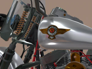 Harley-davidson-fat-boy-lo-vintage-1992-v11 3D Model
