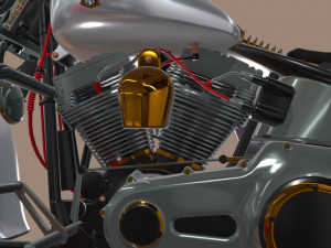 Harley-davidson-fat-boy-lo-vintage-1992-v11 3D Модель