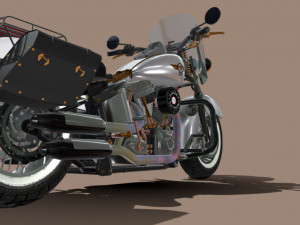 Harley-davidson-fat-boy-lo-vintage-1992-v11 3D Модель