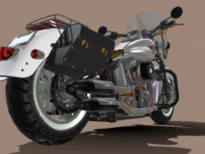 Harley-davidson-fat-boy-lo-vintage-1992-v11 3D Model