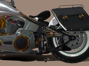 Harley-davidson-fat-boy-lo-vintage-1992-v11 3D Модель