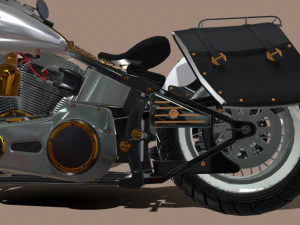 Harley-davidson-fat-boy-lo-vintage-1992-v11 3D Model