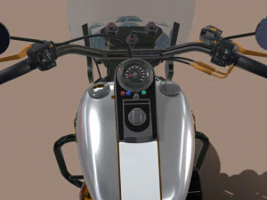 Harley-davidson-fat-boy-lo-vintage-1992-v11 3D Model