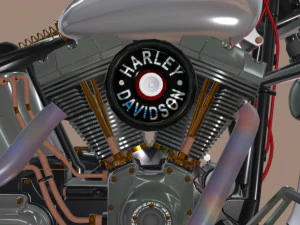 Harley-davidson-fat-boy-lo-vintage-1992-v11 3D Model