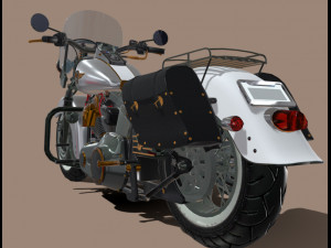 Harley-davidson-fat-boy-lo-vintage-1992-v11 3D Модель