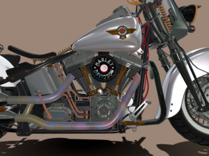 Harley-davidson-fat-boy-lo-vintage-1992-v11 3D Модель