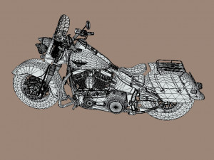 Harley-davidson-fat-boy-lo-vintage-1992-v11 3D Модель