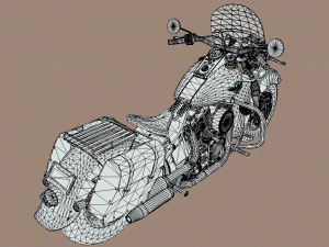 Harley-davidson-fat-boy-lo-vintage-1992-v11 3D Model