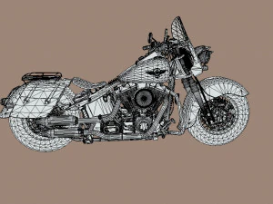 Harley-davidson-fat-boy-lo-vintage-1992-v11 3D Model