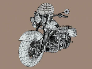Harley-davidson-fat-boy-lo-vintage-1992-v11 3D Model