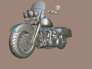Harley-davidson-fat-boy-lo-vintage-1992-v11 3D Model