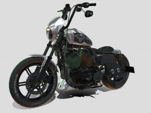 ハーレーダビッドソン xl883n スポーツスター アイアン 883-v1 3Dモデル