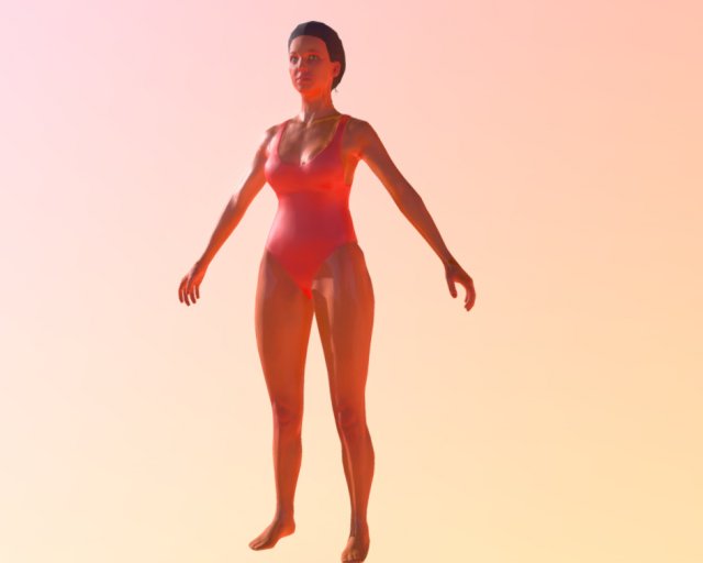 Baywatch-swimsuit 3Dモデル .c4d .max .obj .3ds .fbx .stl .blend 