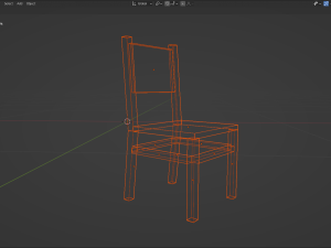 Wooden chair Model 3D