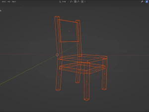 Wooden chair 3D Model