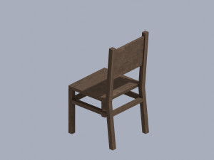 Wooden chair Model 3D