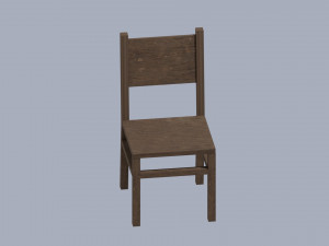 Wooden chair Model 3D
