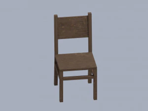 Wooden chair 3D Model