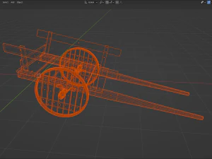 Carriage for horse 3D Model