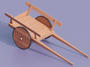 Carriage for horse 3D Model