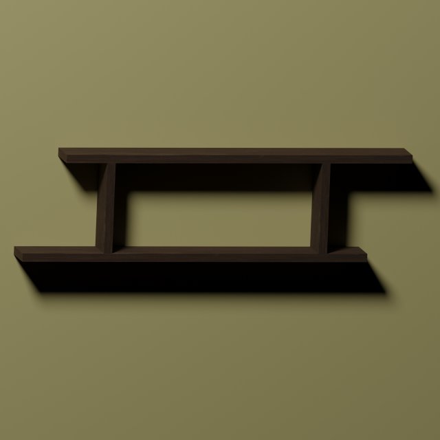 Shelf for books Model 3D .c4d .max .obj .3ds .fbx .stl .blend 