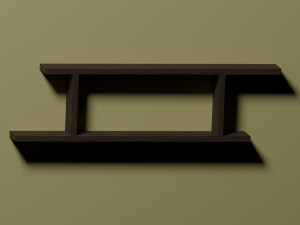 Shelf for books Model 3D