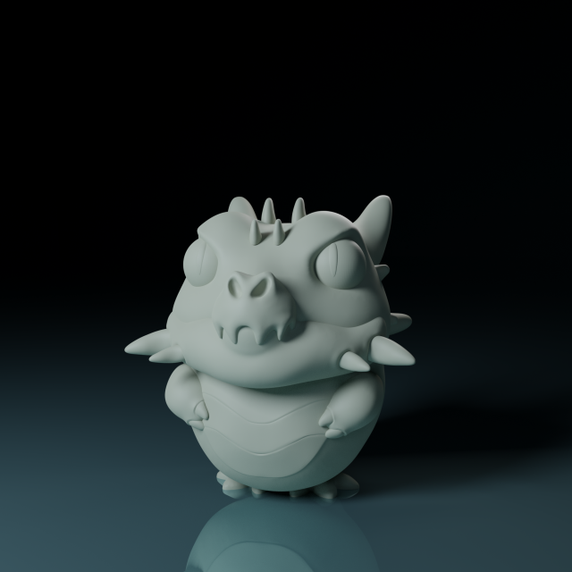 Dragon baby 3D-printmodel .c4d .max .obj .3ds .fbx .stl .blend 