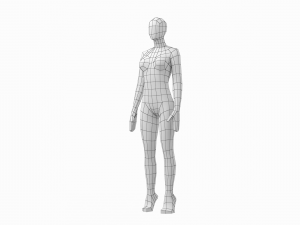 Natural Female and Male Base Mesh in Rest Pose Modèle 3D