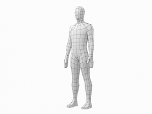 Natural Female and Male Base Mesh in Rest Pose Modèle 3D