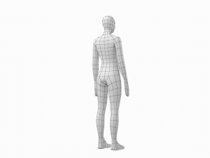 Natural Female and Male Base Mesh in Rest Pose Modèle 3D