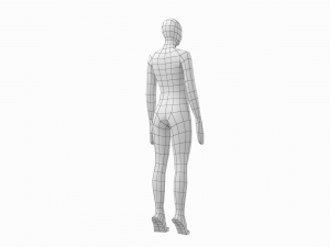 Natural Female and Male Base Mesh in Rest Pose Modèle 3D