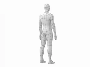 Maglia base naturale femminile e maschile in posa di riposo Modello 3D