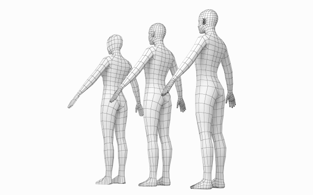 Natural Female And Male Base Mesh In A Pose Bundle 3d Model In Woman 3dexport 8879