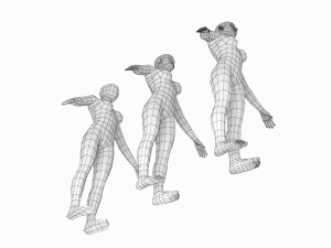 Natural Female and Male Base Mesh in A Pose BUNDLE Model 3D
