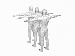 Natural Male Base Mesh in T-Pose 3D Model