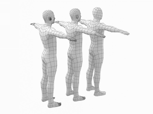 Natural Male Base Mesh in T-Pose 3D Model
