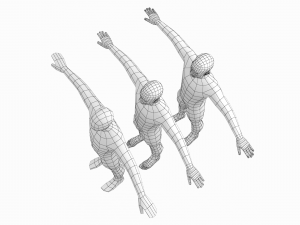 Natural Male Base Mesh in T-Pose 3D Model